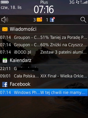BB6 Pasek notyfikacji