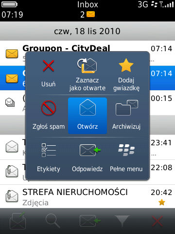BB6 menu kontekstowe