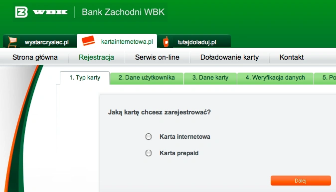 kartainternetowa rejestracja 