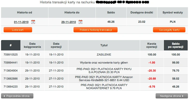 kartainternetowa wyciąg 