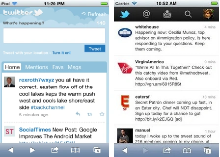 OldAndNewTwitterMobileWebsite