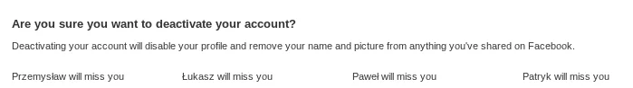 Deactivate Account 