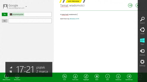 mail2 win 8