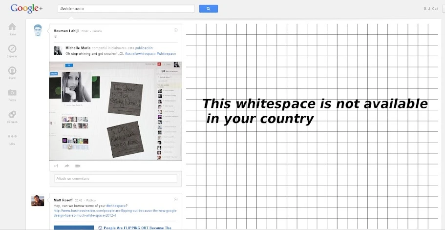 NO white space