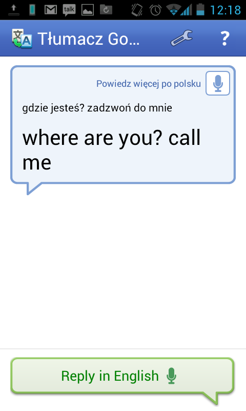 smartfon tlumacz