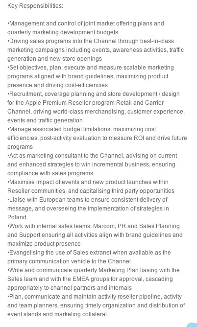 Apple &#8211; Jobs at Apple &#8211; Job description-1 