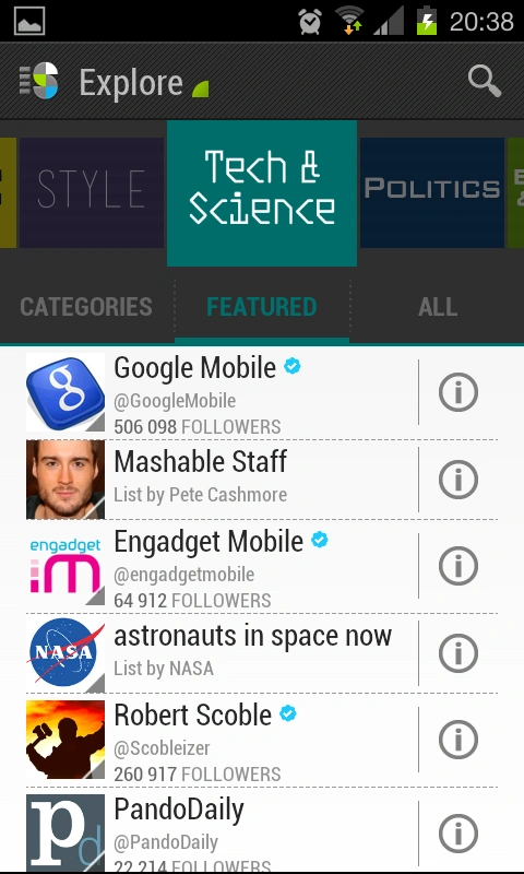Slices Android 5 