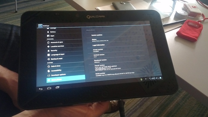 Qualcomm tablet, b