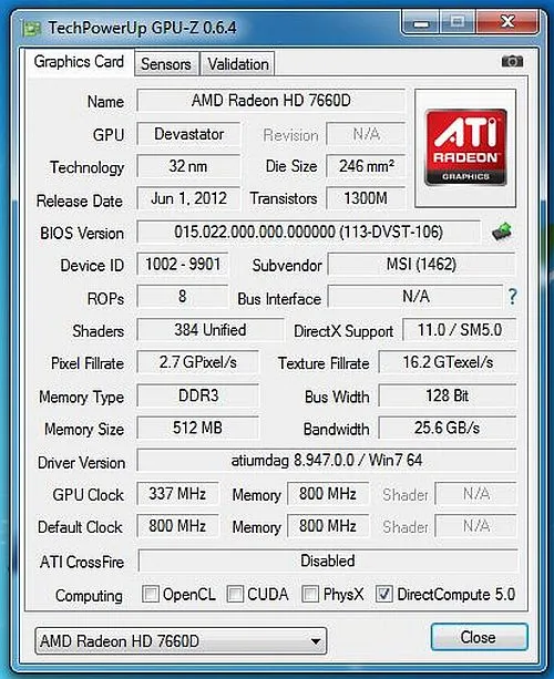 A10 5800K GPUZ