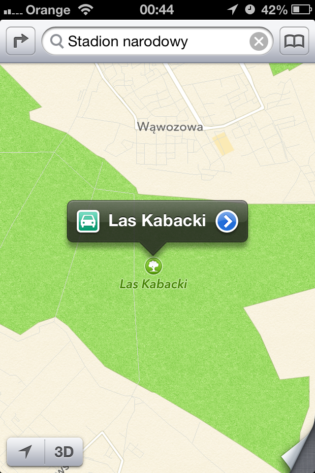 Mapy iOS aktualne