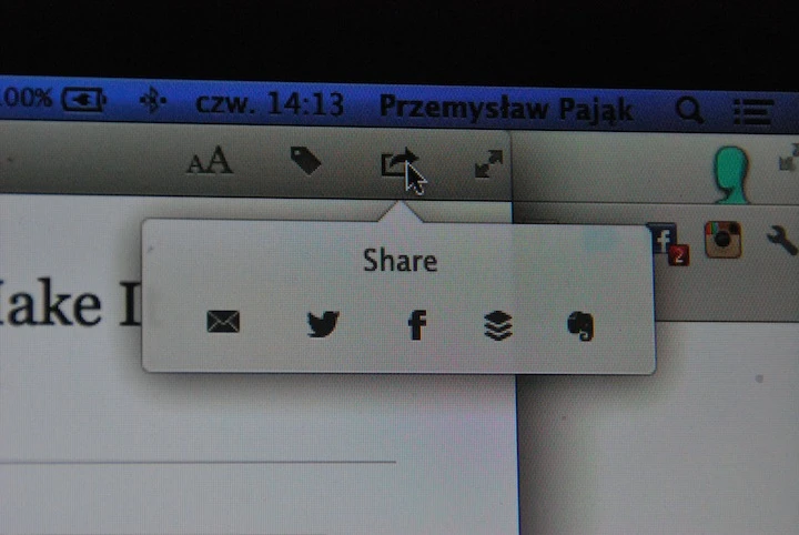 Pocket Mac App share