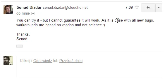 Support Cloud HQ pomaga jak może 