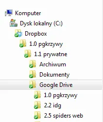 Google Drive w Dropboksie 