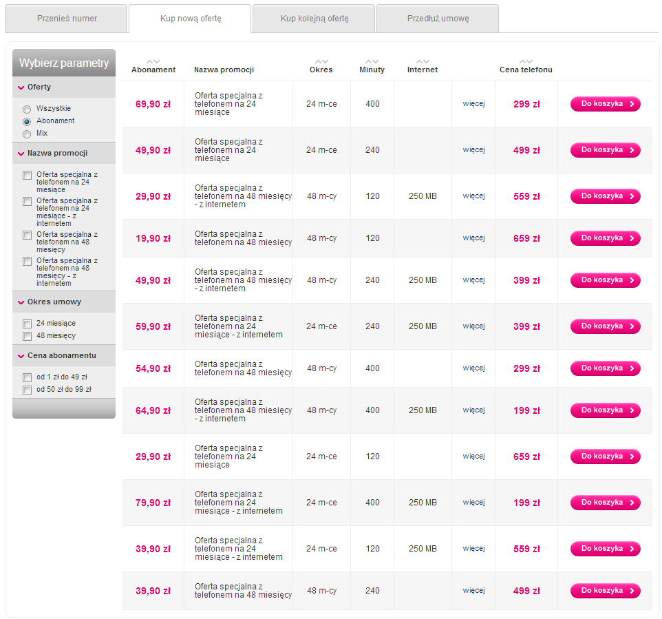 Strona T-Mobile 2