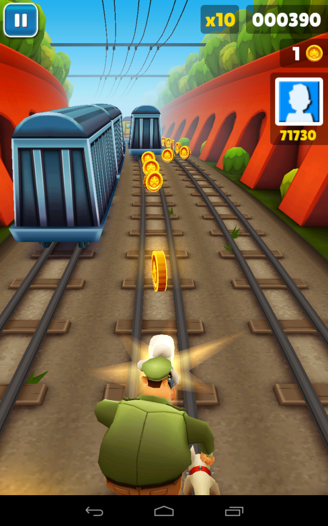 Subway Surf, nexus 7