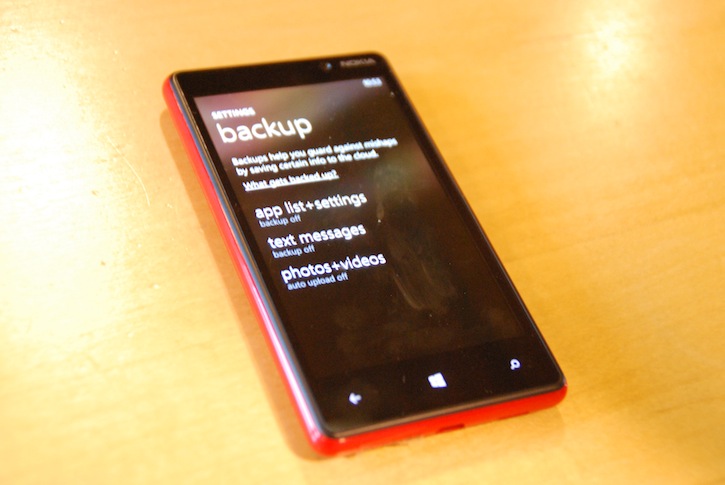 Windows Phone 8 backup