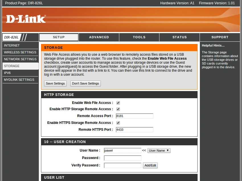 dlink settings 