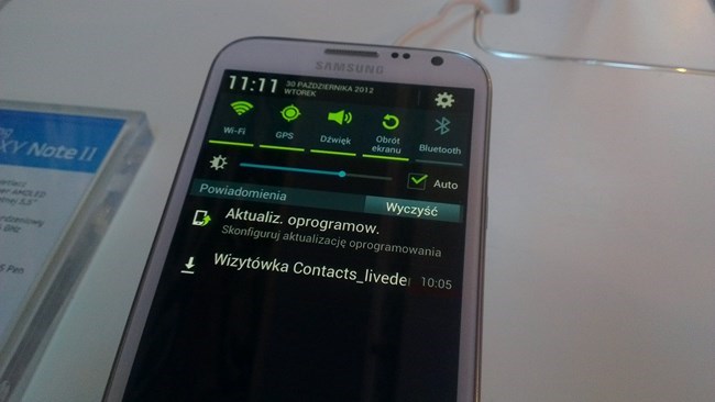 galaxy note ii powiadomienia