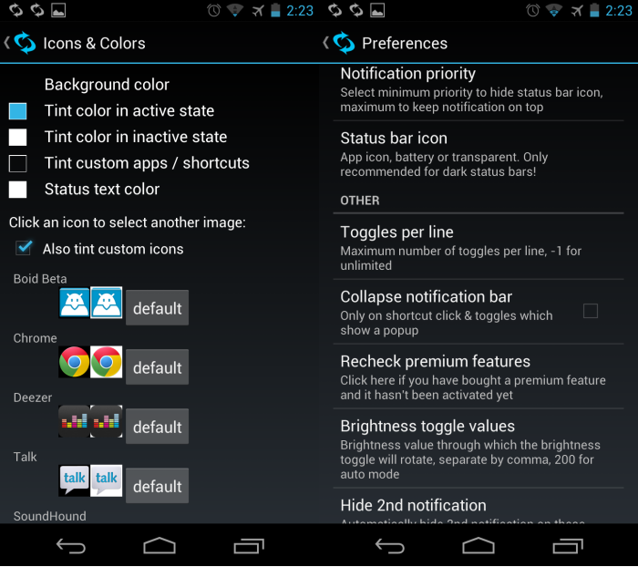 notofication toggle z