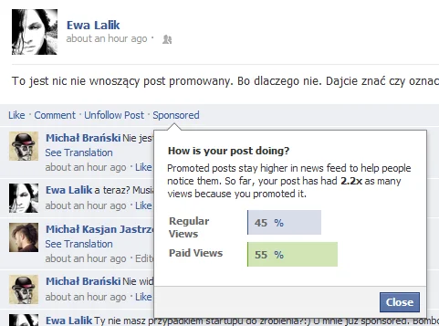 promowane posty widocznosc 
