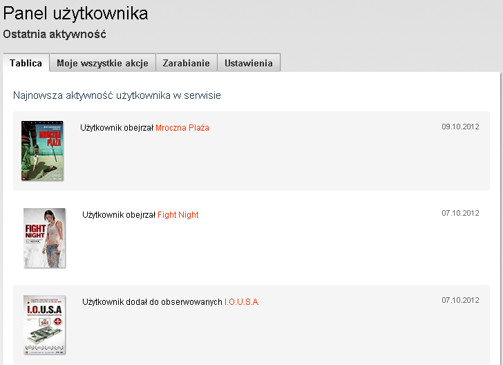 vodeon – profil usera