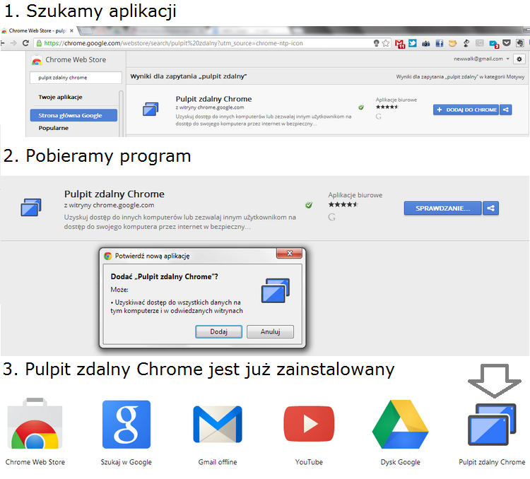 Pulpit zdalny Chrome 