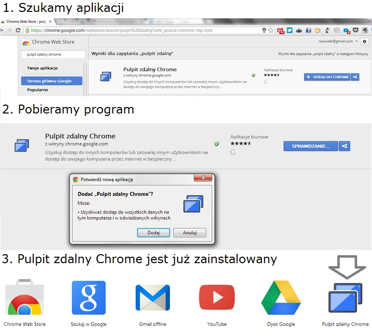Pulpit zdalny Chrome