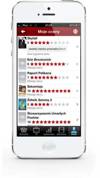 Filmweb iPhone moje oceny