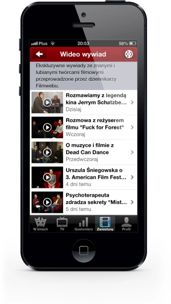 Filmweb iPhone wywiady