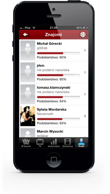 Filmweb iPhone znajomi