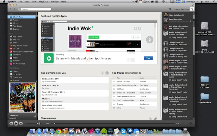 Spotify aplikacja OS X 