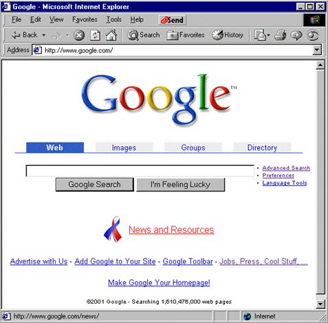 google 2001 