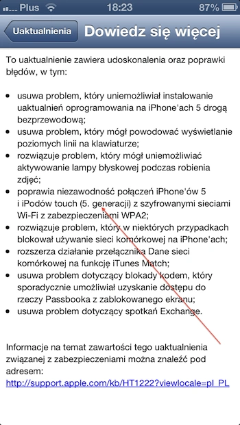 iPhone 5 iOS 6.01 details
