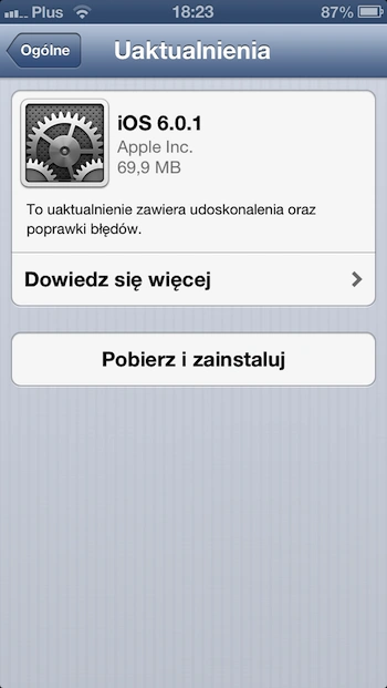 iPhone 5 iOS 6.01 info
