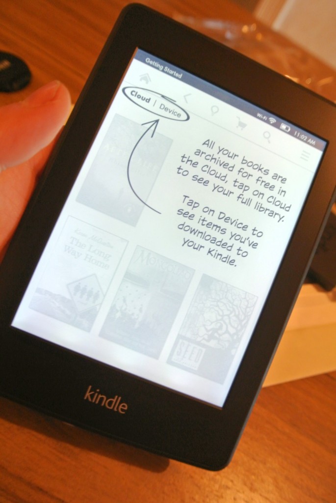 kindle paperwhite start screen
