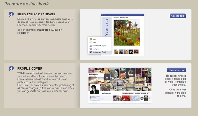 statigram facebook 