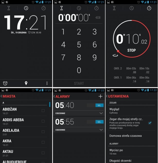 CyanogenMod zegary
