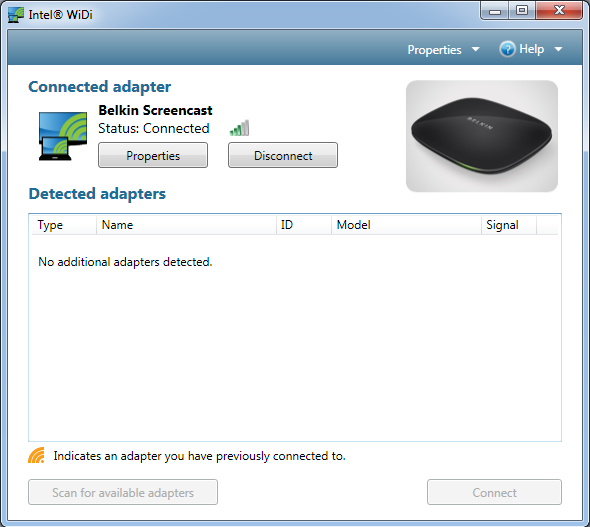 Intel Wireless Display WiDi-1