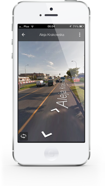 Mapy Google iOS street view 