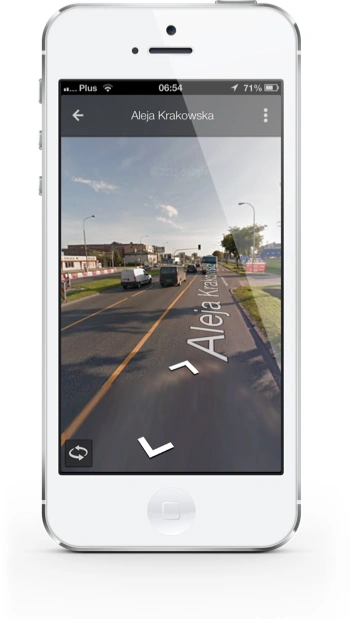 Mapy Google iOS street view