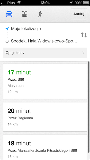 Mapy Google iPhone 2