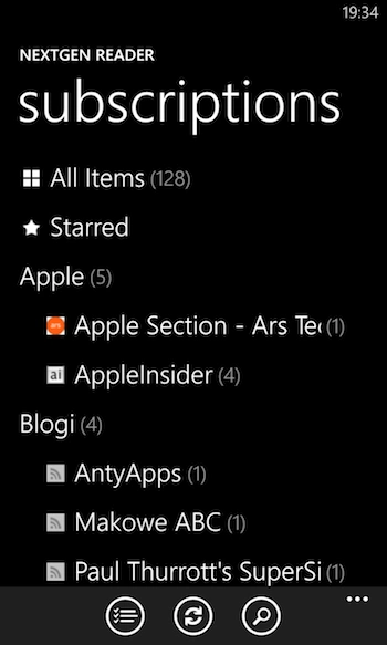 Nextgen Reader Windows Phone 1 