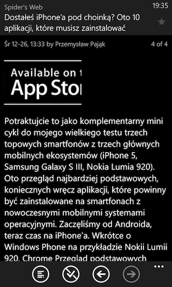 Nextgen Reader Windows Phone 2 