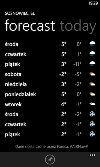 Weather Windows Phone 2 