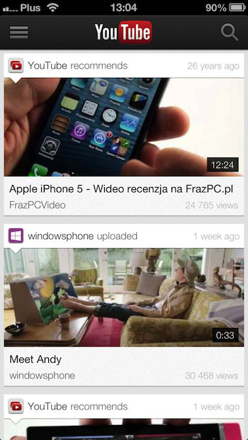 YouTube iPhone 1