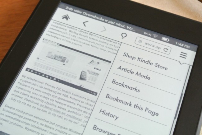 kindle paperwhite article mode