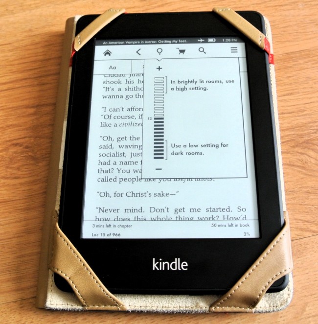 kindle paperwhite brightness