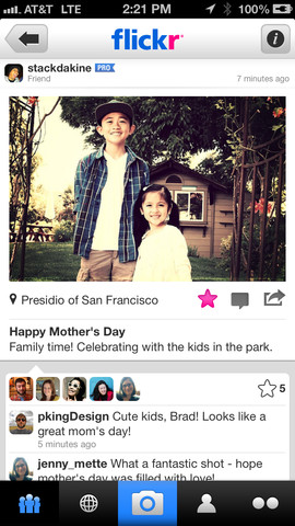 new flickr iphone app