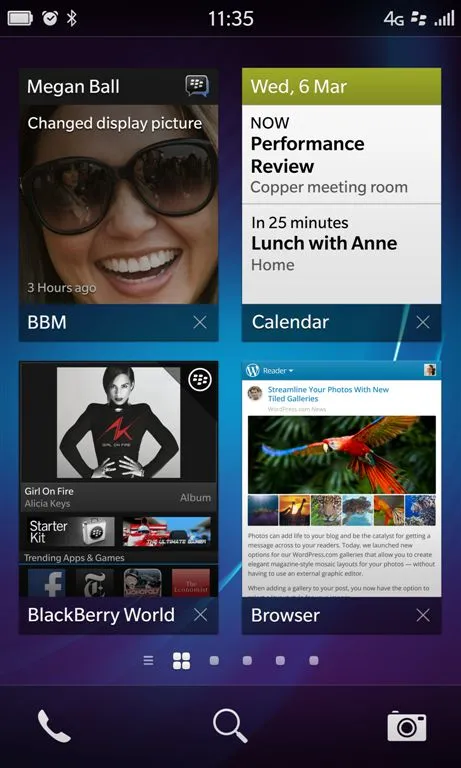 BlackBerry 10 tiles