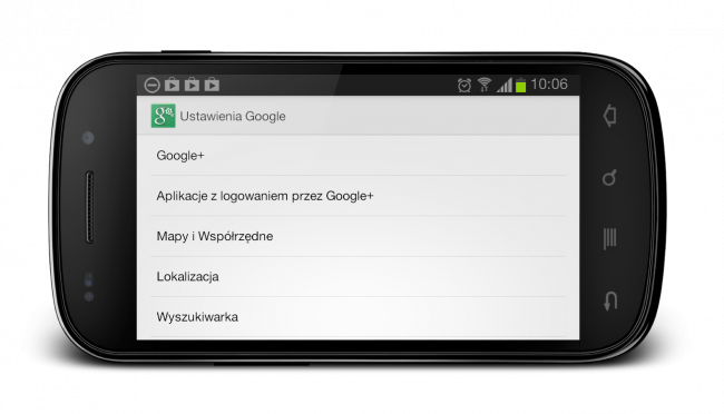 ustawienia google 